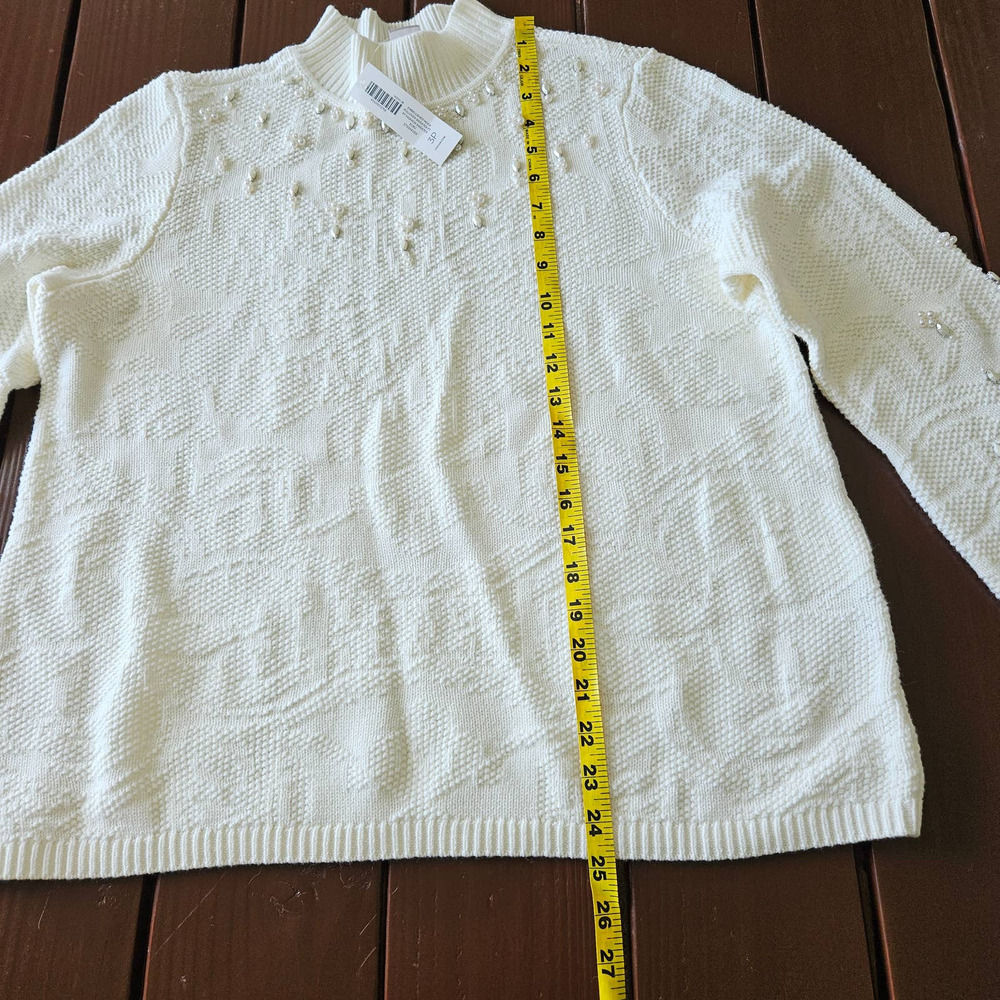 NWT Chico's Women's Embellished Mock Pullover Sweater. Size 3P/XL Petite‎ - Picture 7 of 10